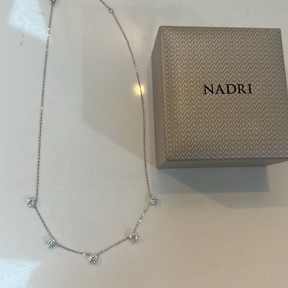 Nadri Cubic Zirconia Station Necklace - Picture 3 of 14
